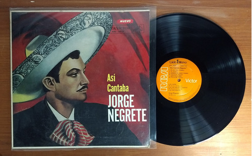 Jorge Negrete Asi Cantaba Disco Lp Vinilo