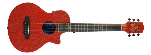 Violão Seizi Fun Panda Aço Elétrico Cor Lava Red Sparkle Orientação da mão Destro