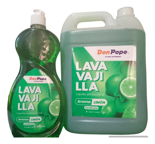 Lavavajillas Liquido (aroma Limón) 1 Gl + Envase Por 900 Ml