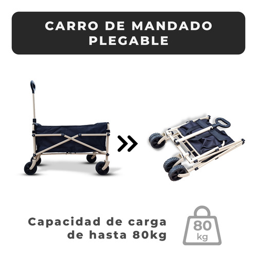 Carrito Plegable Con Ruedas De Compras Multiusos 2 Piezas