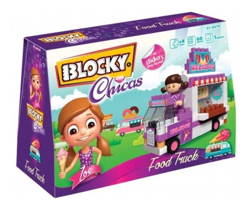 Blocky Chicas Food Truck Con 65 Piezas Original Cantidad De Piezas 65