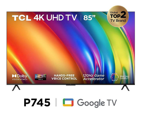 Pantalla Smart Tv Tcl 85p745 Google Led 85  4k Uhd