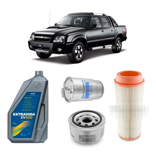 Kit 3 Filtros Chevrolet S10 2.8 Mwm Electronica Y Xv300 X8