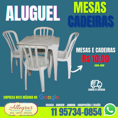 Imagem 2 de 3 de Aluguel De Mesas, Cadeiras E Brinquedos