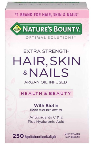 Biotina Natures Bounty Cabello Uñas Y Piel 250 Softgel