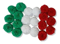 Comprar 20 Flores De Papel Para Fiesta Mexicana, Patria Tricolor