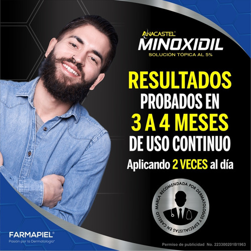 Imagen 5 de 8 de 3 Piezas De Minoxidil 5% Para 3 Meses Envío Gratis Anacastel