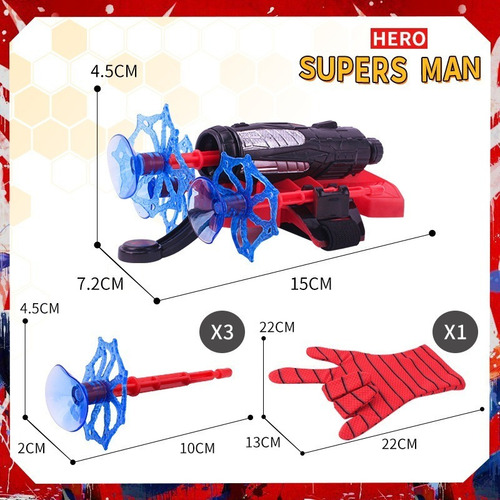 Lanzador De Figuras De Acción Toy Ki Spide R-man Con Guant @