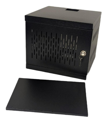 Imagen 6 de 6 de Gabinete Rack Tipo Cubo Para Dvr 28cmx40cmx40cm + Bandeja