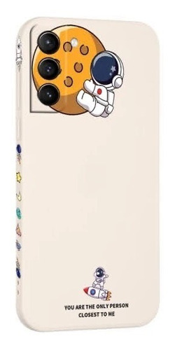 Funda Astronauta Goma Para Samsung + Mica 20d