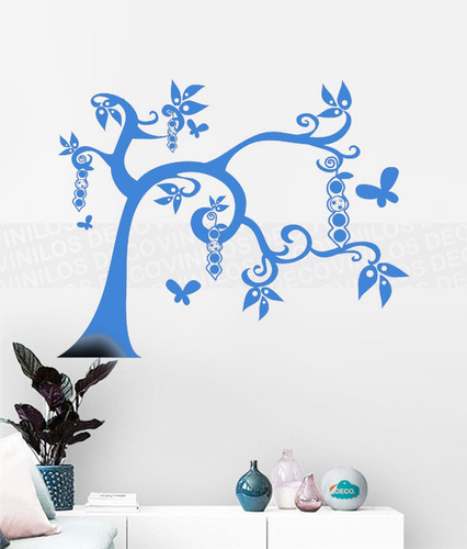 Vinilo Decorativo Personalizado Arbol Mariposa