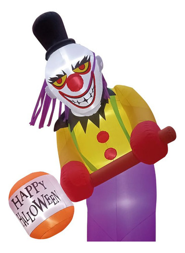 Inflable Decorativo Crazy Creepy Clown Terror Halloween