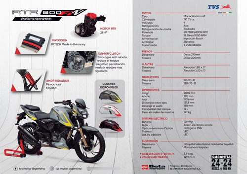 Imagen 13 de 13 de Tvs Rtr 200 Fi 4v - Equipada Para Viajar...