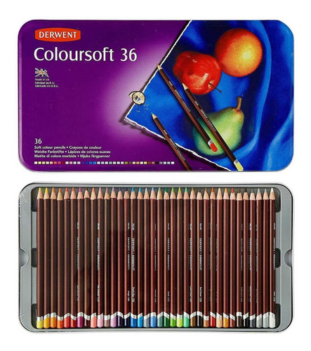 Lápices De Colores Coloursoft  Derwent Por 36 Unidades