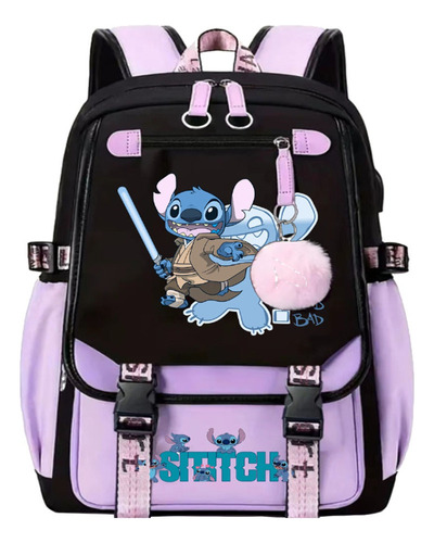 Nueva Mochila Stitch Student De Alta Capacidad W