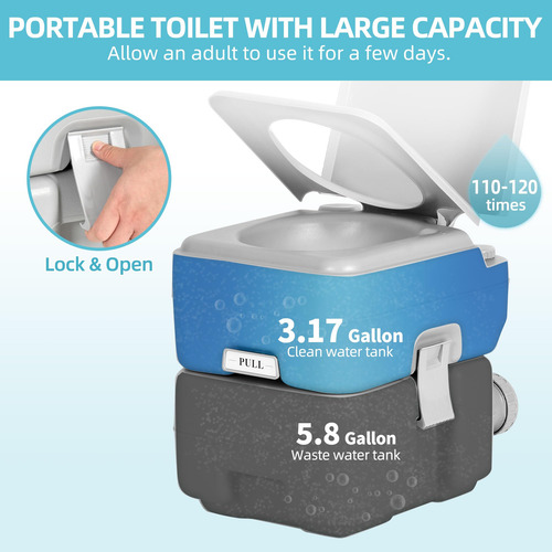 Inodoro Portátil Yitamotor 22l/12l Para Acampar, Caravanas,