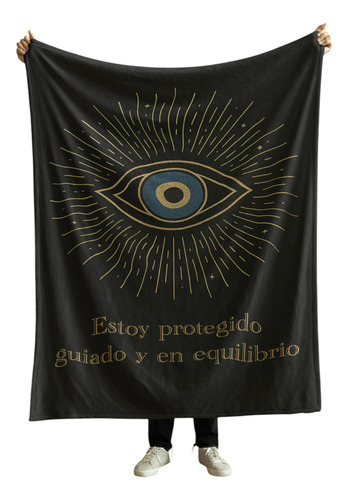 Cobija Frazada Varios Diseños Espiritualidad + Cuarzo Regalo Ojo Turco Proteccion Frazada Ligera 110x160cm
