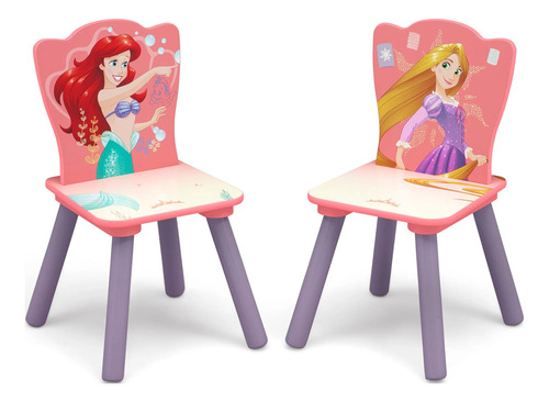 Set De Mesa Y Sillas Para Niños Pequeños Disney Princesas Dc Rosa