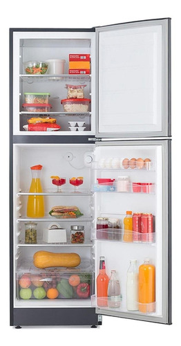 Heladera Patrick HPK136 black steel con freezer 300L 198V - 242V