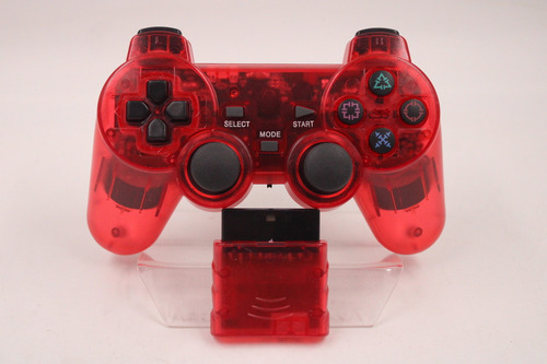 Controle - Playstation 2 Vermelho Translúcido Sem Fio (1) (Usado)