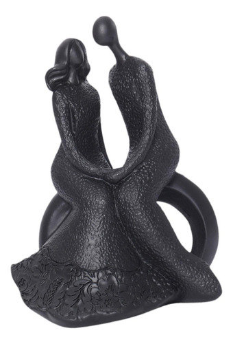 Amantes De La Estatua De Amantes De La Sentarse Negro
