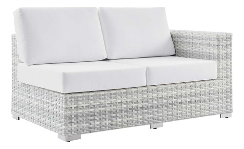 Modway Eei-4302-lgr-whi Sofa Biplaza Con Brazo Derecho, Gris