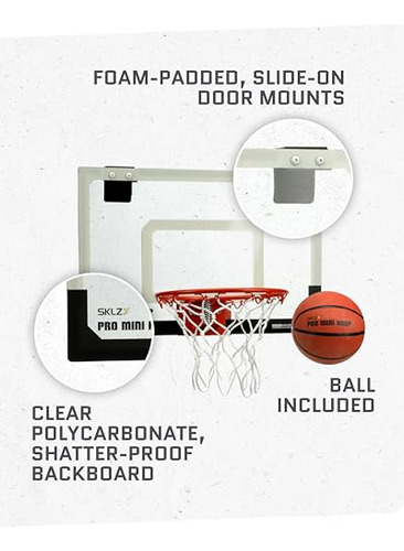 Mini Aro De Baloncesto Sklz Pro Con Pelota, Estándar (18 X 1