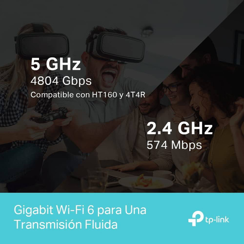 Tp-link Archer Router Wifi6, Hasta 5400mbps, 5 Puertos Ge