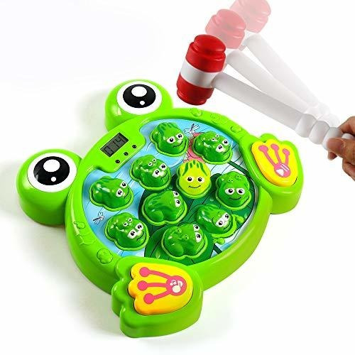 Juego Interactivo De Golpear Al Sapo Color Verde Plastico