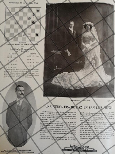 Afiche Antiguo Boda. Almida Baz 1910 Y Otros