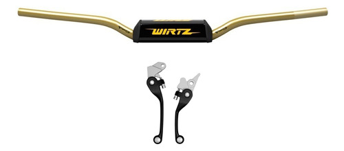 Manubrio Wr5 Dorado + Manija Azul Yamaha Yz 125 01-07 Wirtz