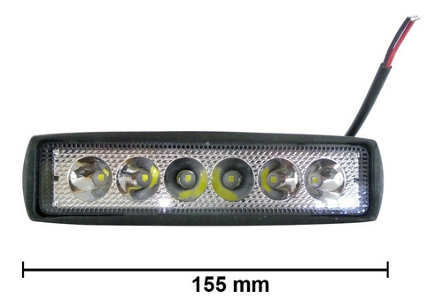 Faro Aux 6 Leds Luz Blanca 18w 1680 Lumenes Pz