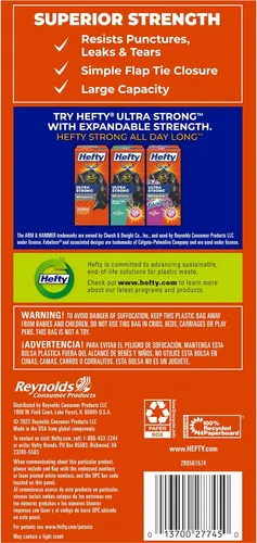 Bolsas De Basura Grandes Multiusos Hefty Easy Flaps, Sin ...