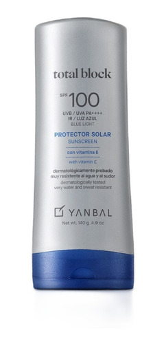 Protector Solar Total Block Spf 100 Yanbal 140g
