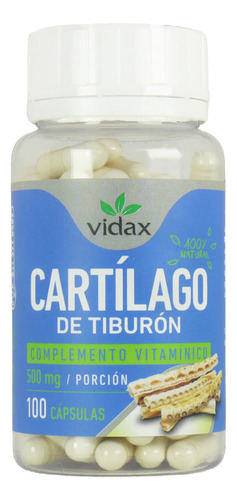 Cartilago De Tiburon 500mg Protege Articulaciones 100 Caps