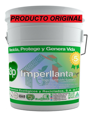 Impermeabilizante A3p Imperllanta Garantía 5 Años Gris Claro