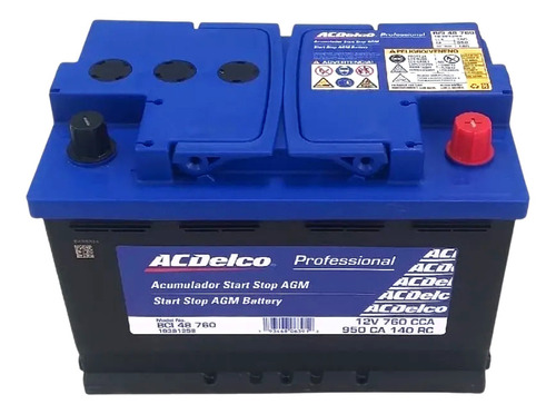 Batería Acumulador Acdelco Agm Ats 2.0l 2.5l 3.6l 2015