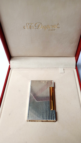 Encendedor S.t. Dupont Paris De Plata Con Estuche (Usado)