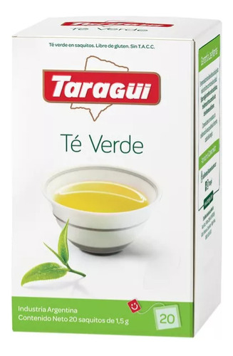 Te Verde Taragui X 20 Saquitos