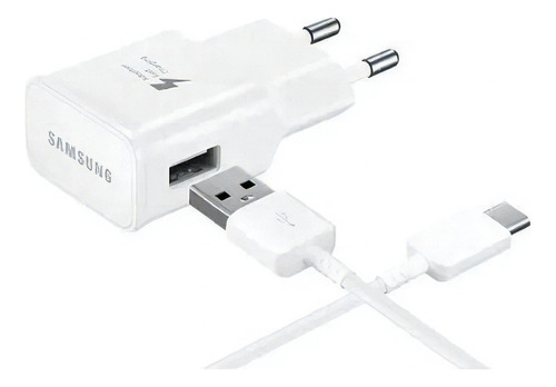 Samsung-cargador Carga Rápida 15w Cable Usb C Blanco