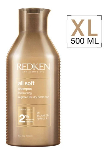 Redken All Soft Shampoo Para Cabellos Secos 500 Ml