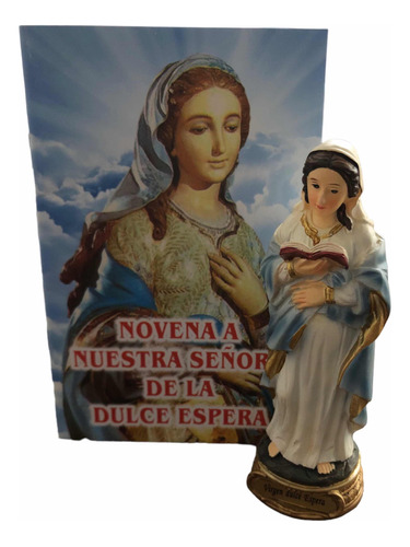 Virgen La Dulce Espera En Porcelana 12 Cm + Novena