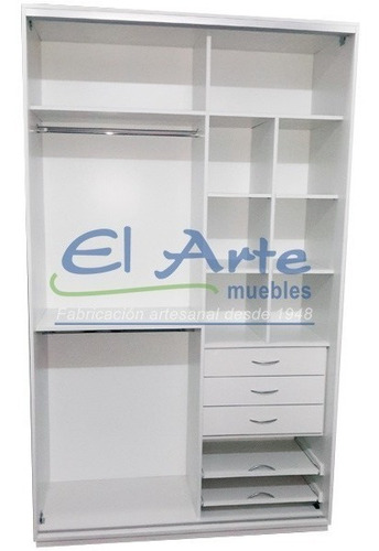 Placard Melamina Puertas Corredizas 1.50m Cajones Fabricante