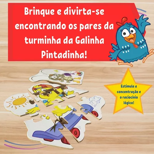 Jogo Educativo Galinha Pintadinha Quebra-cabeça Com 30 Peças