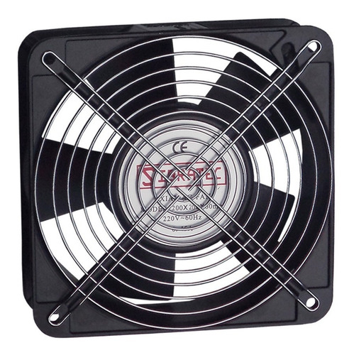 Ventilador Cooler Ventoinha 20x20cm Bivolt 110/220v + Grade