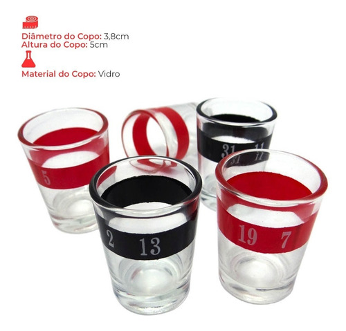 Jogo De Roleta Drink Shot 16 Copos Cassino Roulett