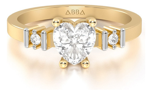 Anillo De Compromiso Moissanitas Oro 18k Paris Abba Joyas