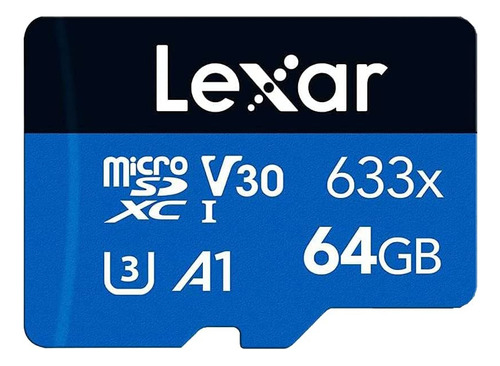 Cartão De Memória Micro Sdxc 64gb Microsd 100mbs Lexar