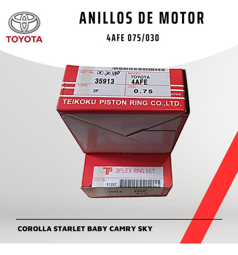Anillos De Toyota Corolla Araya Baby Camry Sky 1.6 030/075