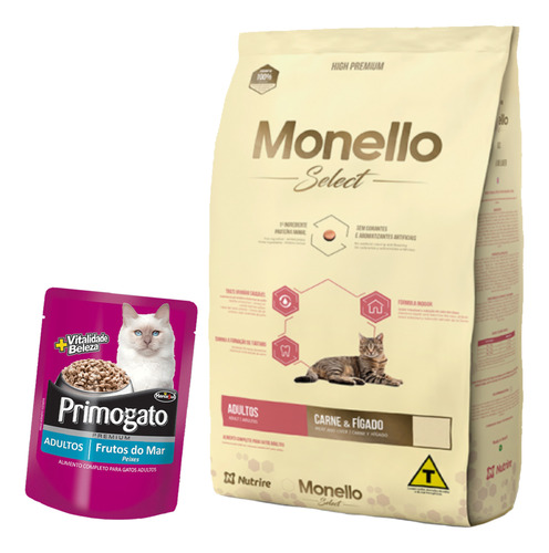 Alimento Monello Select Gato Adulto 7 Kg + Envío